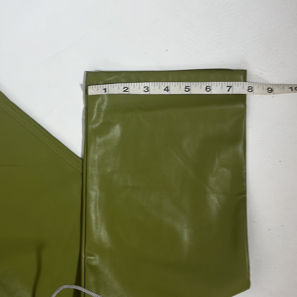 ANTHROPOLOGIE EN SAISON LANA FAUX LEATHER PANTS SIZE M COLOR OLIVE NWT - Picture 10 of 14